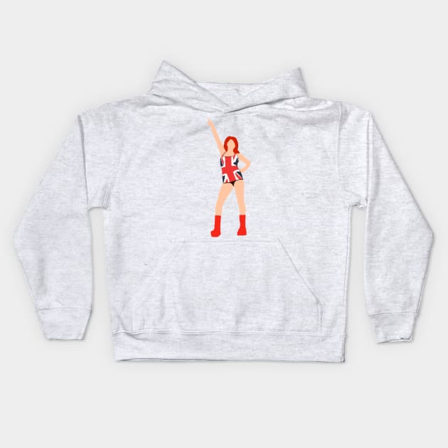 Geri Flag Dress Spice Girls Ginger Spice Kids Hoodie by popmoments